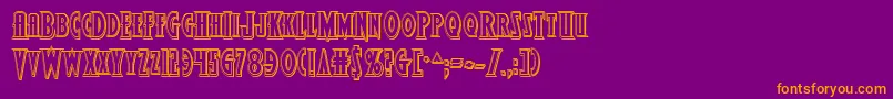 Шрифт Wolfsbane2iiengrave – оранжевые шрифты на фиолетовом фоне