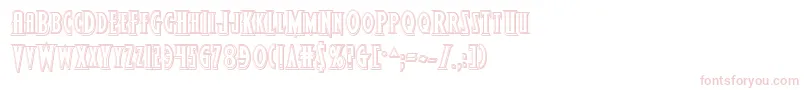 Wolfsbane2iiengrave-fontti – vaaleanpunaiset fontit valkoisella taustalla