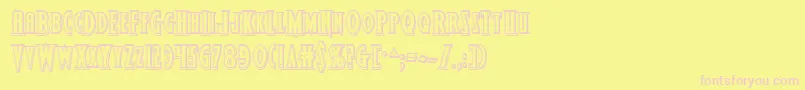 Wolfsbane2iiengrave Font – Pink Fonts on Yellow Background