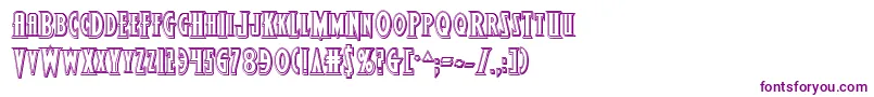 Wolfsbane2iiengrave-Schriftart – Violette Schriften auf weißem Hintergrund
