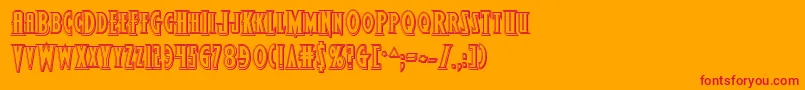Wolfsbane2iiengrave Font – Red Fonts on Orange Background
