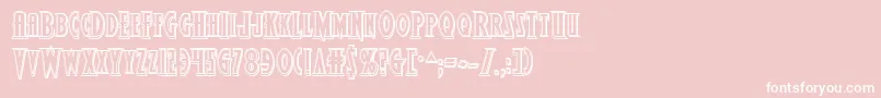フォントWolfsbane2iiengrave – ピンクの背景に白い文字