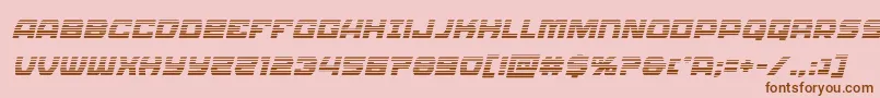 Olympiccarriergradital Font – Brown Fonts on Pink Background