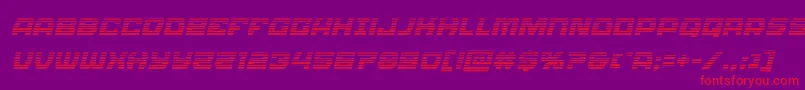 Olympiccarriergradital Font – Red Fonts on Purple Background