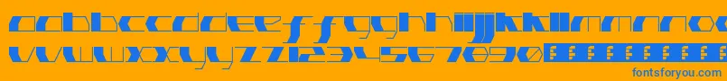 PinkHasGoneExtinctUltraThin Font – Blue Fonts on Orange Background
