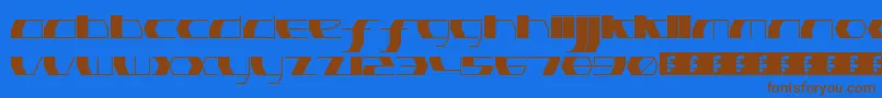 PinkHasGoneExtinctUltraThin Font – Brown Fonts on Blue Background