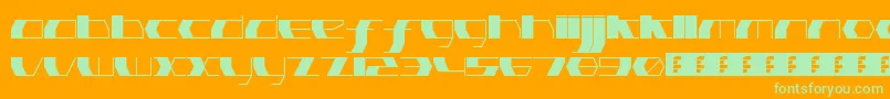 PinkHasGoneExtinctUltraThin Font – Green Fonts on Orange Background