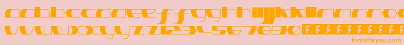 PinkHasGoneExtinctUltraThin Font – Orange Fonts on Pink Background