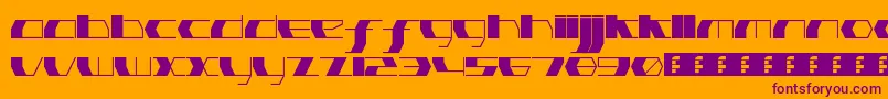 PinkHasGoneExtinctUltraThin Font – Purple Fonts on Orange Background