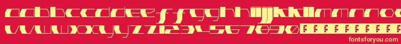 PinkHasGoneExtinctUltraThin Font – Yellow Fonts on Red Background