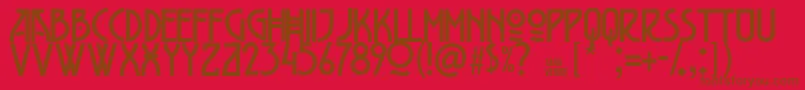Belladona Font – Brown Fonts on Red Background