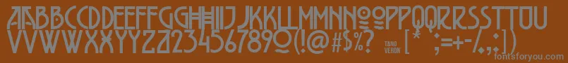 Belladona Font – Gray Fonts on Brown Background