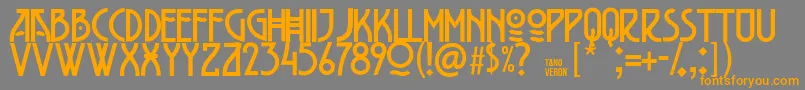 Belladona Font – Orange Fonts on Gray Background