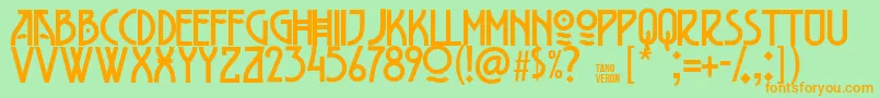 Belladona Font – Orange Fonts on Green Background