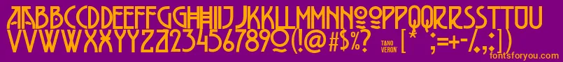 Belladona Font – Orange Fonts on Purple Background
