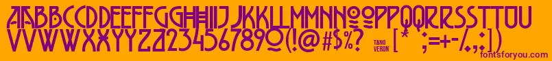 Belladona Font – Purple Fonts on Orange Background