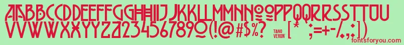 Belladona Font – Red Fonts on Green Background