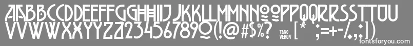 Belladona Font – White Fonts on Gray Background