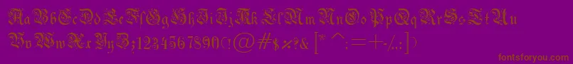 Drpodecorru Font – Brown Fonts on Purple Background