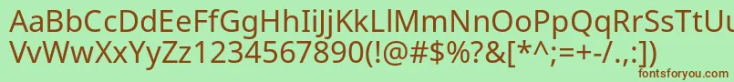 NotoSans Font – Brown Fonts on Green Background