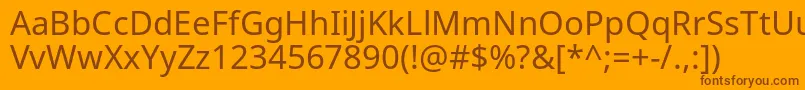 NotoSans Font – Brown Fonts on Orange Background