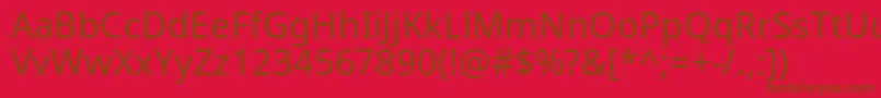 NotoSans Font – Brown Fonts on Red Background