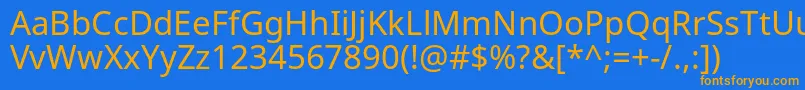 NotoSans Font – Orange Fonts on Blue Background