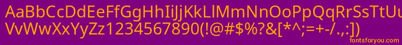 NotoSans Font – Orange Fonts on Purple Background