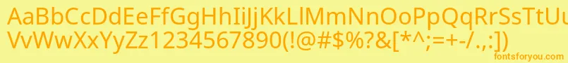 NotoSans Font – Orange Fonts on Yellow Background