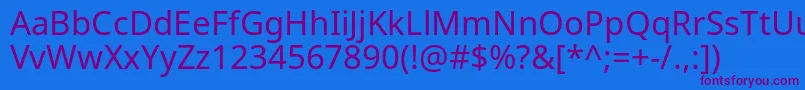 NotoSans Font – Purple Fonts on Blue Background