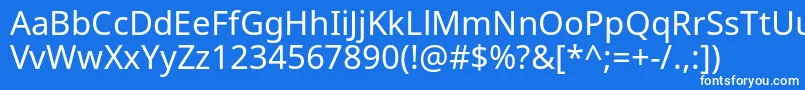 NotoSans Font – White Fonts on Blue Background