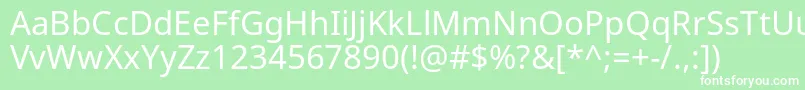 NotoSans Font – White Fonts on Green Background