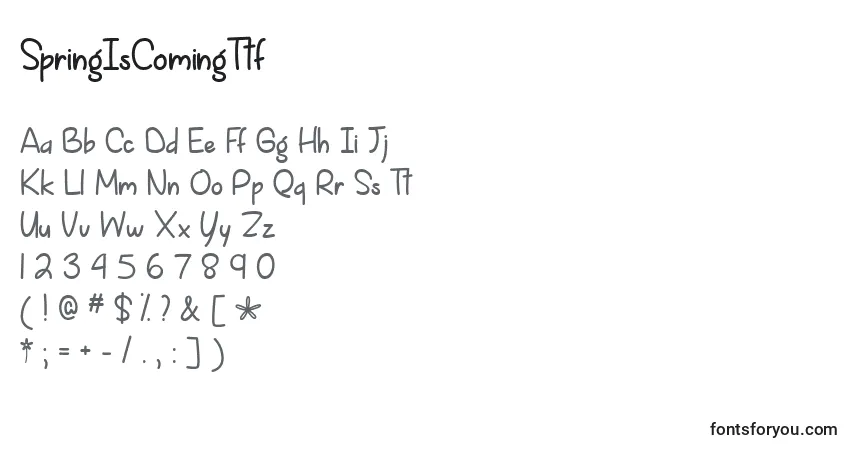 SpringIsComingTtf Font – alphabet, numbers, special characters