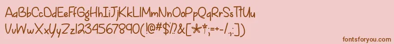 Police SpringIsComingTtf – polices brunes sur fond rose