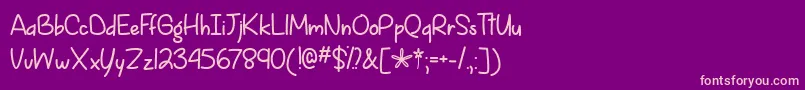 SpringIsComingTtf Font – Pink Fonts on Purple Background