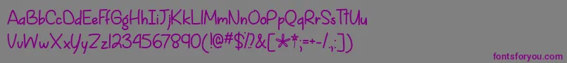 SpringIsComingTtf Font – Purple Fonts on Gray Background