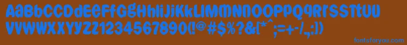 Franklyspokenfs Font – Blue Fonts on Brown Background