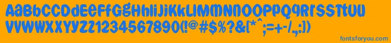 Franklyspokenfs Font – Blue Fonts on Orange Background