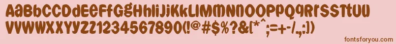 Franklyspokenfs Font – Brown Fonts on Pink Background