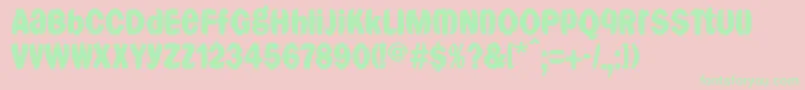 Franklyspokenfs Font – Green Fonts on Pink Background