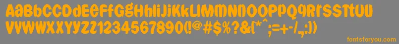 Franklyspokenfs Font – Orange Fonts on Gray Background