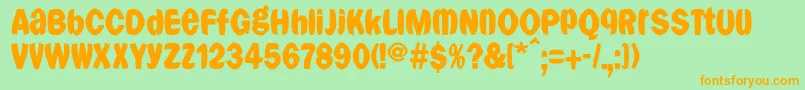 Franklyspokenfs Font – Orange Fonts on Green Background
