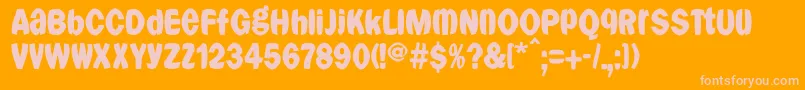 Franklyspokenfs Font – Pink Fonts on Orange Background