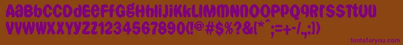 Franklyspokenfs Font – Purple Fonts on Brown Background