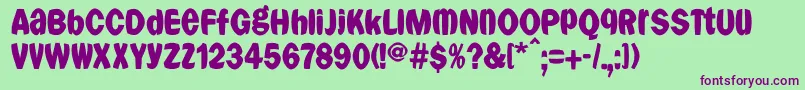 Franklyspokenfs Font – Purple Fonts on Green Background