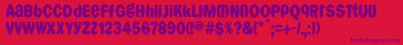 Franklyspokenfs Font – Purple Fonts on Red Background