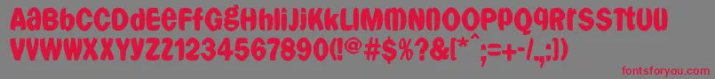 フォントFranklyspokenfs – 赤い文字の灰色の背景