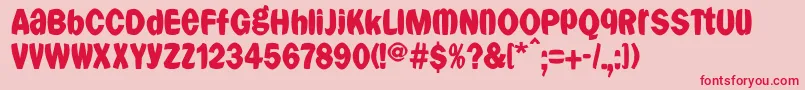 Franklyspokenfs Font – Red Fonts on Pink Background