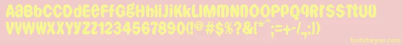 Franklyspokenfs Font – Yellow Fonts on Pink Background