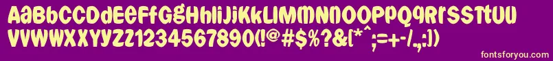 Franklyspokenfs Font – Yellow Fonts on Purple Background